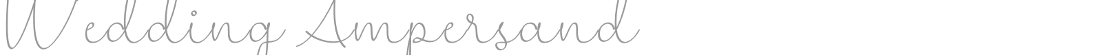 Wedding Ampersand font preview